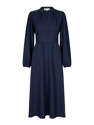 Lollys Laundry ParisLL Midi Dress LS Dark Navy